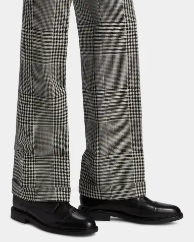 Tom Ford Men's Master Prince of Wales Wool Trousers | Thumbnail 4 Tom Ford Men's Master Prince of Wales Wool Trousers | Thumbnail 4