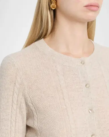 Autumn Cashmere Stitchery Crewneck Cashmere Cardigan | Thumbnail 5 Autumn Cashmere Stitchery Crewneck Cashmere Cardigan | Thumbnail 5