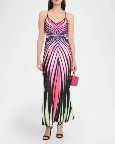 Roberto Cavalli Ray of Paradise Silk Backless Slip Dress | Thumbnail 2 Roberto Cavalli Ray of Paradise Silk Backless Slip Dress | Thumbnail 2
