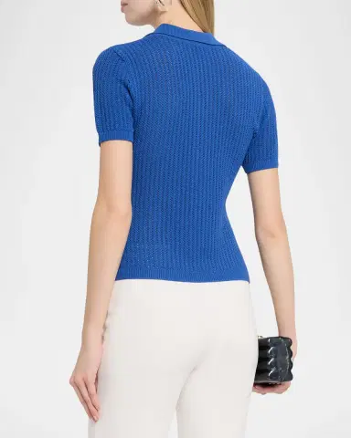 Autumn Cashmere Button-Front Pointelle Knit Sweater | Thumbnail 3 Autumn Cashmere Button-Front Pointelle Knit Sweater | Thumbnail 3