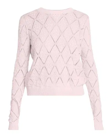 Autumn Cashmere Crewneck Diamond Stitch Cotton Sweater | Thumbnail 1 Autumn Cashmere Crewneck Diamond Stitch Cotton Sweater | Thumbnail 1