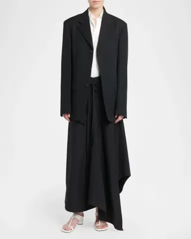 Bottega Veneta Asymmetric Cotton Toile Maxi Skirt | Thumbnail 2 Bottega Veneta Asymmetric Cotton Toile Maxi Skirt | Thumbnail 2