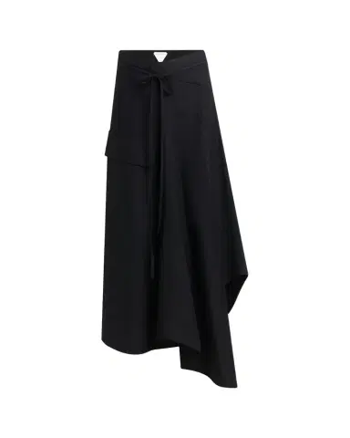 Bottega Veneta Asymmetric Cotton Toile Maxi Skirt | Thumbnail 1 Bottega Veneta Asymmetric Cotton Toile Maxi Skirt | Thumbnail 1