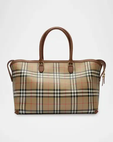 Burberry Medium Check Zip Tote Bag | Thumbnail 3 Burberry Medium Check Zip Tote Bag | Thumbnail 3