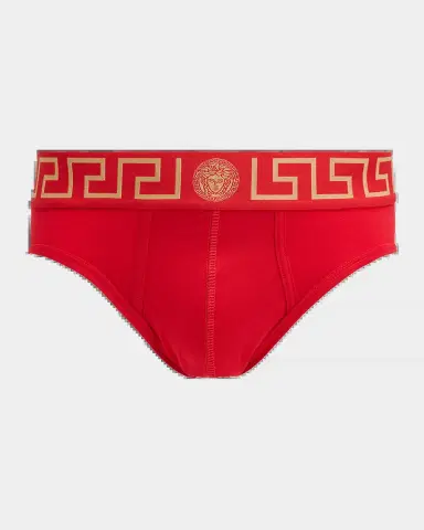 Versace Men 's Medusa Key Cotton Jersey Briefs | Thumbnail 2 Versace Men 's Medusa Key Cotton Jersey Briefs | Thumbnail 2