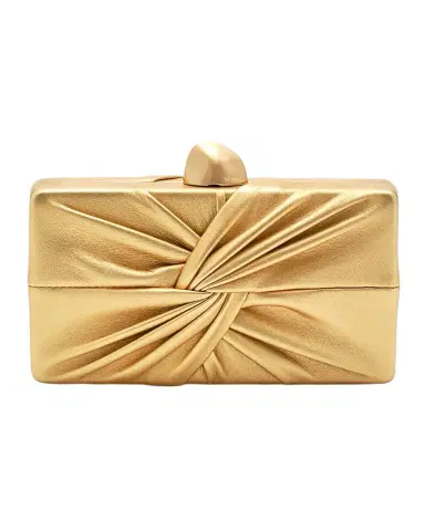 Cult Gaia Lisse Twisted Metallic Leather Clutch Bag | Thumbnail 1 Cult Gaia Lisse Twisted Metallic Leather Clutch Bag | Thumbnail 1
