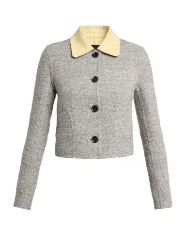 Proenza Schouler Gaelle Contrast-Collar Tweed Single-Breasted Jacket | Thumbnail 1 Proenza Schouler Gaelle Contrast-Collar Tweed Single-Breasted Jacket | Thumbnail 1