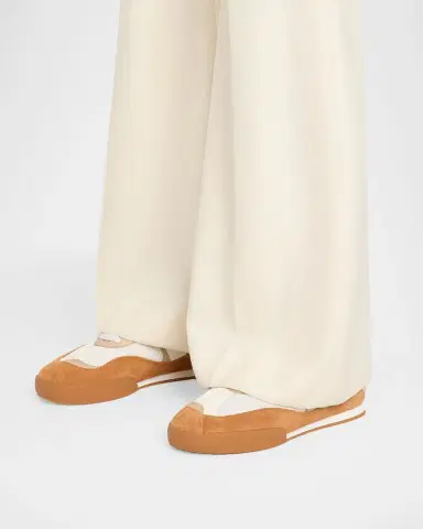 Chloe Kick Mixed Leather Retro Low-Top Sneakers | Thumbnail 2 Chloe Kick Mixed Leather Retro Low-Top Sneakers | Thumbnail 2