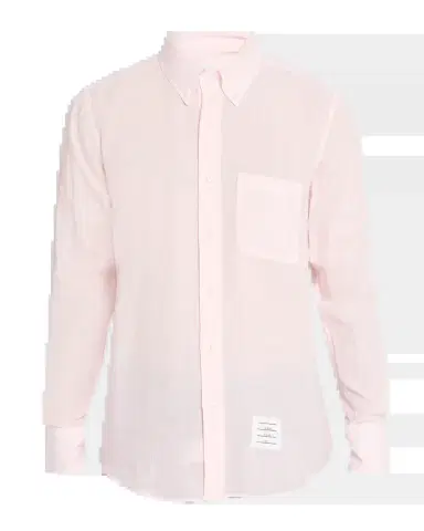 Thom Browne Men's Linen Garment Dyed Button-Down Shirt | Thumbnail 5 Thom Browne Men's Linen Garment Dyed Button-Down Shirt | Thumbnail 5