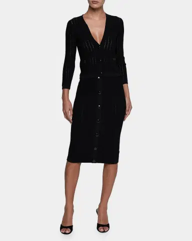 L'AGENCE Irvin Pointelle Cardigan | Thumbnail 2 L'AGENCE Irvin Pointelle Cardigan | Thumbnail 2