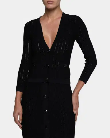 L'AGENCE Irvin Pointelle Cardigan | Thumbnail 4 L'AGENCE Irvin Pointelle Cardigan | Thumbnail 4