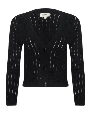 L'AGENCE Irvin Pointelle Cardigan | Thumbnail 1 L'AGENCE Irvin Pointelle Cardigan | Thumbnail 1