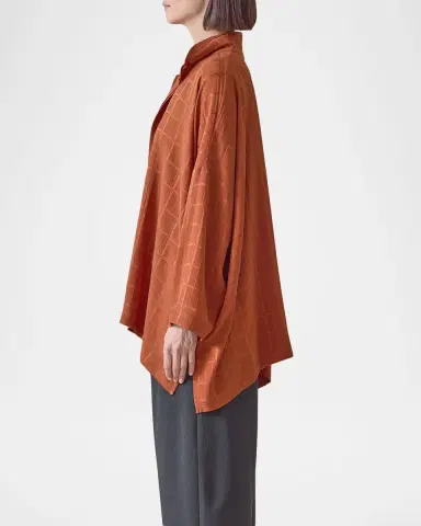 Eskandar Jacquard Silk Satin Shirt | Thumbnail 7 Eskandar Jacquard Silk Satin Shirt | Thumbnail 7