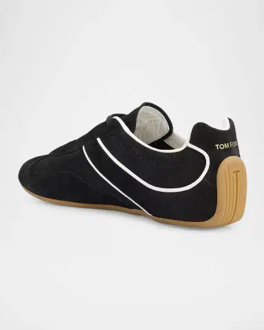 Tom Ford Men's Suede Low-Top Sneakers | Thumbnail 2 Tom Ford Men's Suede Low-Top Sneakers | Thumbnail 2