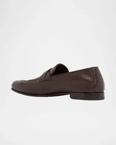 Tom Ford Men's Gigi Leather Twisted-Band Penny Loafers | Thumbnail 4 Tom Ford Men's Gigi Leather Twisted-Band Penny Loafers | Thumbnail 4