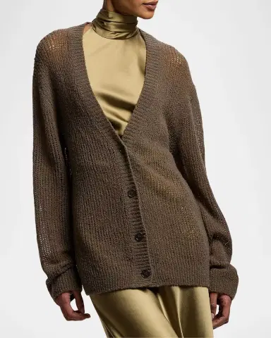 Ralph Lauren Collection Bouclé Cashmere-Blend Cardigan | Thumbnail 3 Ralph Lauren Collection Bouclé Cashmere-Blend Cardigan | Thumbnail 3