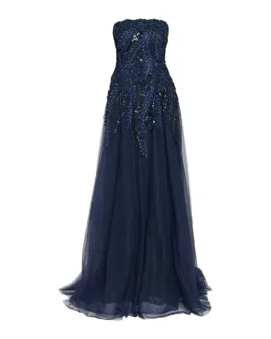 Rickie Freeman for Teri Jon Floral-Embellished Tulle Strapless Gown | Thumbnail 1 Rickie Freeman for Teri Jon Floral-Embellished Tulle Strapless Gown | Thumbnail 1