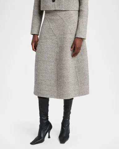 Proenza Schouler Gaelle Paneled Flare Midi Skirt | Thumbnail 4 Proenza Schouler Gaelle Paneled Flare Midi Skirt | Thumbnail 4