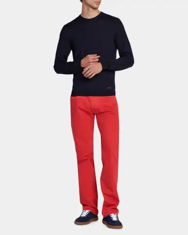 Versace Men's Wool Crewneck Sweater | Thumbnail 2 Versace Men's Wool Crewneck Sweater | Thumbnail 2