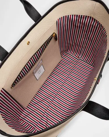 Thom Browne Tool Medium Raffia Tote Bag | Thumbnail 4 Thom Browne Tool Medium Raffia Tote Bag | Thumbnail 4