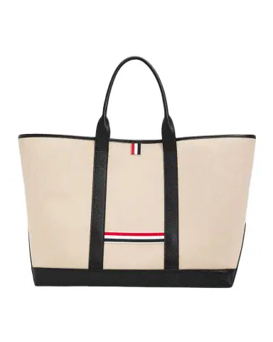 Thom Browne Tool Medium Raffia Tote Bag | Thumbnail 1 Thom Browne Tool Medium Raffia Tote Bag | Thumbnail 1