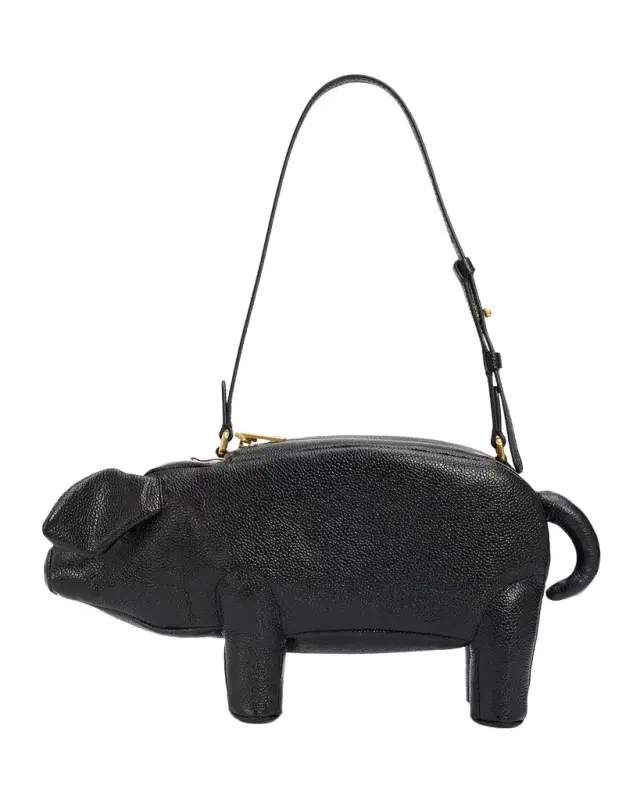 Pig-Shaped Leather Shoulder Bag Pig-Shaped Leather Shoulder Bag