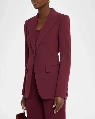 Lafayette 148 New York Single-Button Finesse Crepe Blazer | Thumbnail 4 Lafayette 148 New York Single-Button Finesse Crepe Blazer | Thumbnail 4