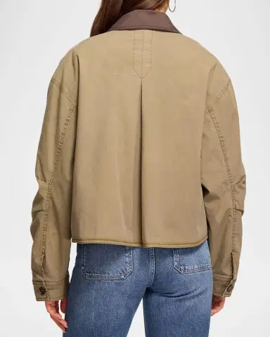 Ramy Brook Izzy Contrast-Trim Cotton Utility Jacket | Thumbnail 2 Ramy Brook Izzy Contrast-Trim Cotton Utility Jacket | Thumbnail 2