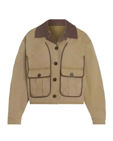 Ramy Brook Izzy Contrast-Trim Cotton Utility Jacket | Thumbnail 1 Ramy Brook Izzy Contrast-Trim Cotton Utility Jacket | Thumbnail 1
