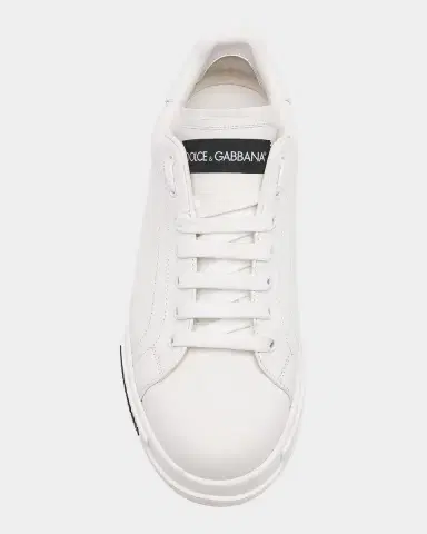 Dolce & Gabbana Men 's Portofino Leather Low-Top Sneakers | Thumbnail 4 Dolce & Gabbana Men 's Portofino Leather Low-Top Sneakers | Thumbnail 4