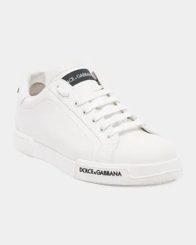 Dolce & Gabbana Men 's Portofino Leather Low-Top Sneakers | Thumbnail 5 Dolce & Gabbana Men 's Portofino Leather Low-Top Sneakers | Thumbnail 5