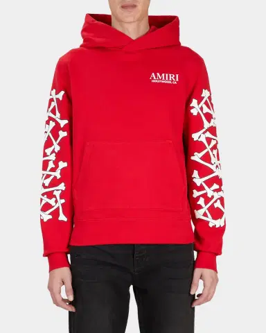 AMIRI Men's Stacked Bones Cotton Hoodie | Thumbnail 4 AMIRI Men's Stacked Bones Cotton Hoodie | Thumbnail 4