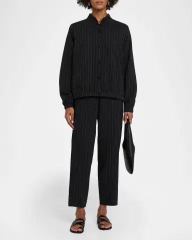Eileen Fisher Striped Button-Front Jacket | Thumbnail 2 Eileen Fisher Striped Button-Front Jacket | Thumbnail 2
