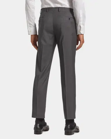 Emporio Armani Basic Flat-Front Wool Trousers | Thumbnail 3 Emporio Armani Basic Flat-Front Wool Trousers | Thumbnail 3