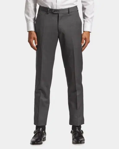 Emporio Armani Basic Flat-Front Wool Trousers | Thumbnail 4 Emporio Armani Basic Flat-Front Wool Trousers | Thumbnail 4