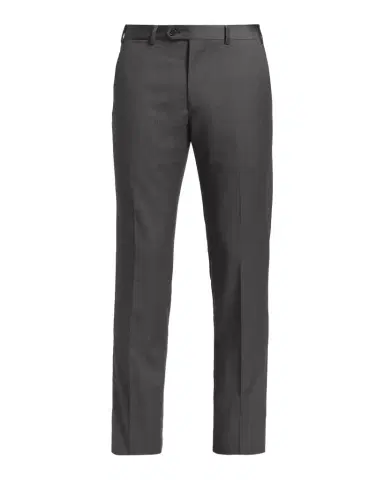 Emporio Armani Basic Flat-Front Wool Trousers | Thumbnail 1 Emporio Armani Basic Flat-Front Wool Trousers | Thumbnail 1