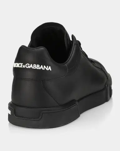 Dolce & Gabbana Men 's Portofino Leather Low-Top Sneakers | Thumbnail 3 Dolce & Gabbana Men 's Portofino Leather Low-Top Sneakers | Thumbnail 3