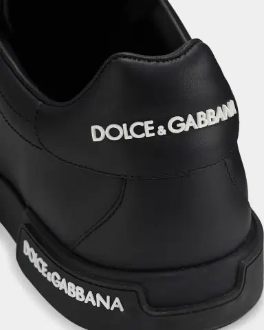 Dolce & Gabbana Men 's Portofino Leather Low-Top Sneakers | Thumbnail 4 Dolce & Gabbana Men 's Portofino Leather Low-Top Sneakers | Thumbnail 4