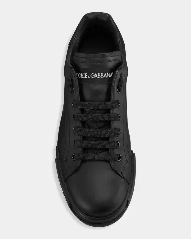 Dolce & Gabbana Men 's Portofino Leather Low-Top Sneakers | Thumbnail 5 Dolce & Gabbana Men 's Portofino Leather Low-Top Sneakers | Thumbnail 5