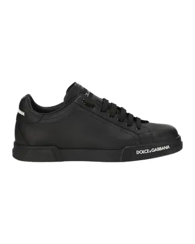 Dolce & Gabbana Men 's Portofino Leather Low-Top Sneakers | Thumbnail 1 Dolce & Gabbana Men 's Portofino Leather Low-Top Sneakers | Thumbnail 1