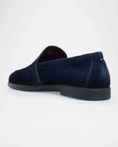 Santoni Men's Malibu Suede Slip-On Sport Loafers | Thumbnail 4 Santoni Men's Malibu Suede Slip-On Sport Loafers | Thumbnail 4