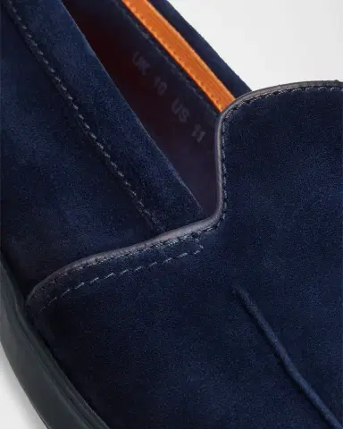 Santoni Men's Malibu Suede Slip-On Sport Loafers | Thumbnail 5 Santoni Men's Malibu Suede Slip-On Sport Loafers | Thumbnail 5