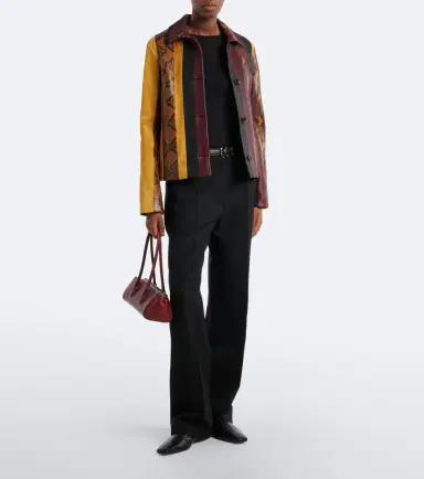 Proenza Schouler Sirine snake-effect striped leather jacket | Thumbnail 5 Proenza Schouler Sirine snake-effect striped leather jacket | Thumbnail 5