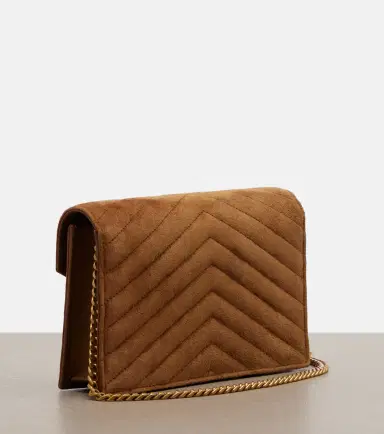 Saint Laurent Cassandre Mini suede wallet on chain | Thumbnail 3 Saint Laurent Cassandre Mini suede wallet on chain | Thumbnail 3