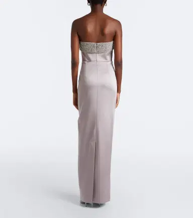 The New Arrivals Ilkyaz Ozel Rhea embellished strapless satin gown | Thumbnail 3 The New Arrivals Ilkyaz Ozel Rhea embellished strapless satin gown | Thumbnail 3