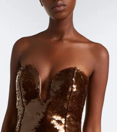 The New Arrivals Ilkyaz Ozel Pulse sequined bustier dress | Thumbnail 2 The New Arrivals Ilkyaz Ozel Pulse sequined bustier dress | Thumbnail 2