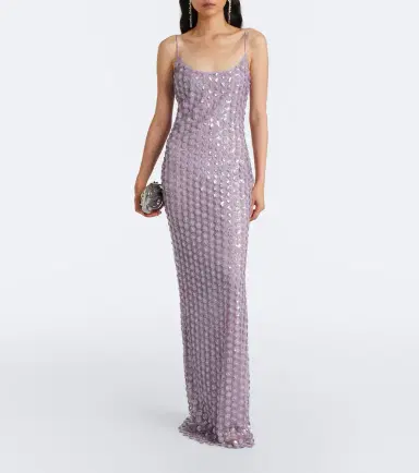 The New Arrivals Ilkyaz Ozel Sequined tulle gown | Thumbnail 2 The New Arrivals Ilkyaz Ozel Sequined tulle gown | Thumbnail 2