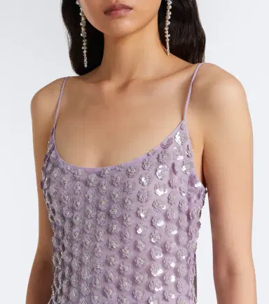 The New Arrivals Ilkyaz Ozel Sequined tulle gown | Thumbnail 3 The New Arrivals Ilkyaz Ozel Sequined tulle gown | Thumbnail 3