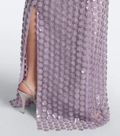 The New Arrivals Ilkyaz Ozel Sequined tulle gown | Thumbnail 5 The New Arrivals Ilkyaz Ozel Sequined tulle gown | Thumbnail 5