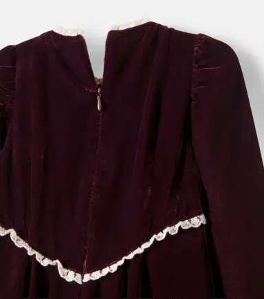 Petite Amalie Lace-trimmed velvet dress | Thumbnail 4 Petite Amalie Lace-trimmed velvet dress | Thumbnail 4